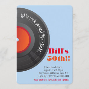 Rock bij de 50th Birthday Party Kaart