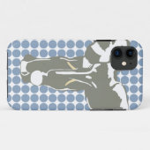 Rock Blue Safari Dot met Pop Art Elephant Case-Mate iPhone Case (Achterkant (horizontaal))