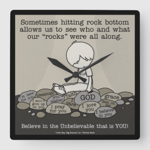 Rock Bottom Vierkante Klok