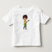 Rock Boy, Latino Boy, Guitar Player, Band, Muziek Kinder Shirts (Voorkant)