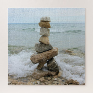 Rock Cairn bij het meer - 20x20 - 676 pcs Legpuzzel