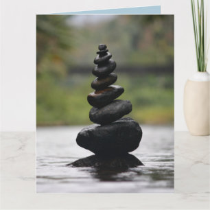 ROCK CALM STACKED STONES BIRTHDAY Wenskaart Kaart