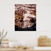 Rock Cascade (merkversie) Poster (Keuken)