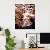 Rock Cascade (merkversie) Poster (Thuiskantoor)