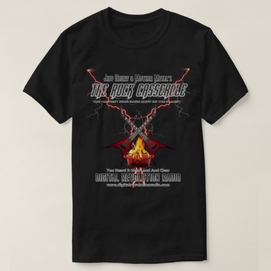 Rock Casserole T-Shirt Lightning Achtergrond (NIEU (Design voorkant)