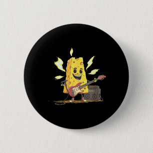 Rock Cheese met versterker en e-gitaar grafiek Ronde Button 5,7 Cm
