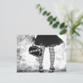 Rock Chic Stripey Briefkaart (Staand voorkant)