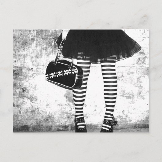 Rock Chic Stripey Briefkaart (Voorkant)