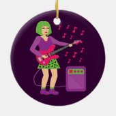 Rock Chick Keramisch Ornament (Achterkant)