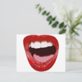 Rock Chick Lips Briefkaart (Staand voorkant)