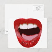 Rock Chick Lips Briefkaart (Voorkant / Achterkant)