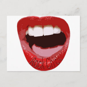 Rock Chick Lips Briefkaart