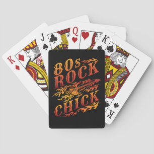 Rock Chick Music Lover Women van 80 s Pokerkaarten