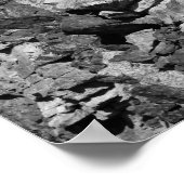Rock Cliff Wall Natuur Black White Print (Hoek)