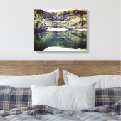 Rock Cliff Wall reflectie in Natuur 3 Canvas Afdruk (Insitu (Slaapkamer))