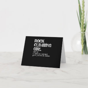 Rock climate Girl Definition Funny Kaart