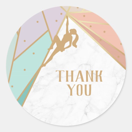 Rock Climate Invitation Ronde Sticker (Voorkant)