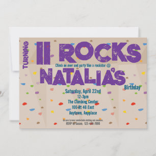 Rock climate party Invitation Kaart
