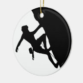 Rock Climate Silhouette Keramisch Ornament (Links)