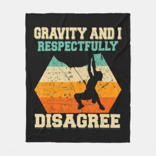 Rock Climber Bouldering Vintage Retro Rock Climbin Fleece Deken