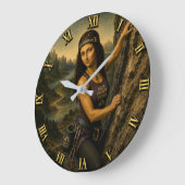 Rock Climber Funny Mona Lisa Grote Klok (Hoek)
