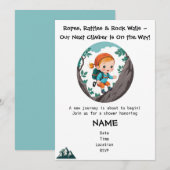 Rock Climber Girl Baby shower Invitation (Devant / Derrière)
