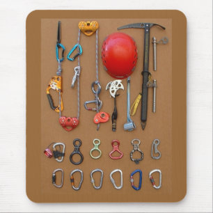 Rock Climber Mountaineering Gear Mousepad Muismat
