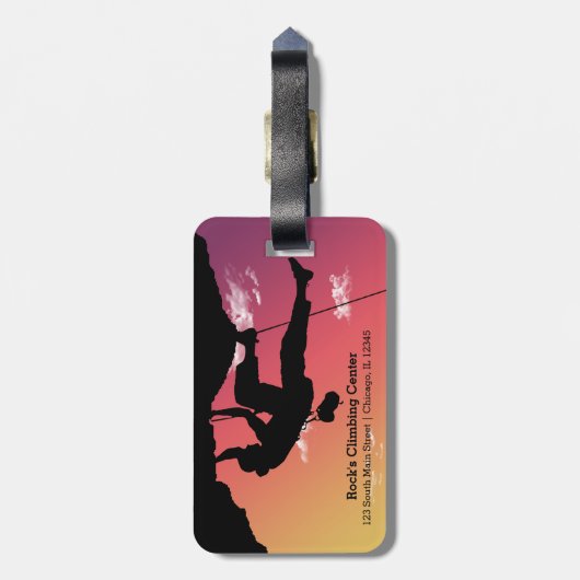 Rock Climbing Bagagelabel (Achterkant verticaal)