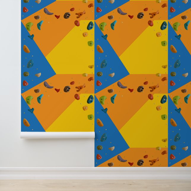 Rock Climbing Bouldering Wall Behang (Applicatie)