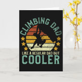 Rock Climbing Dad Mountain Climber Funny Father's  Kaart (Gele Bloem)