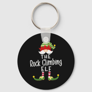 Rock Climbing Elf Group Christmas Funny Pajama Par Sleutelhanger