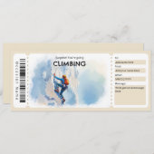 Rock Climbing Gift Certificate Kaart (Voorkant / Achterkant)