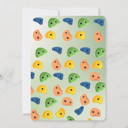 Rock Climbing Gym Adventure Birthday Invitation (Dos)