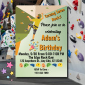 Rock Climbing Gym Adventure Birthday Invitation