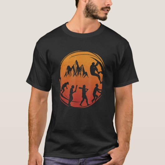 Rock Climbing  Mountain Climber T-shirt (Voorkant)