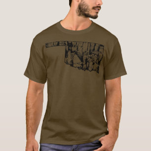 Rock Climbing Oklahoma Rock Climber State Kaart Cl T-shirt