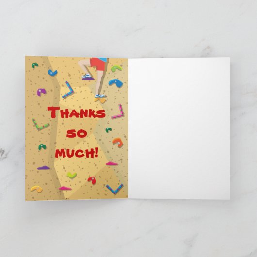 Rock Climbing Party Bedankt voor je berichtjes (Binnen)