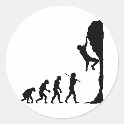 Rock Climbing Ronde Sticker (Voorkant)