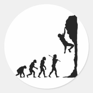 Rock Climbing Ronde Sticker