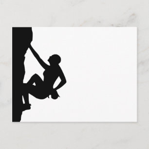 Rock Climbing Silhouette Briefkaart