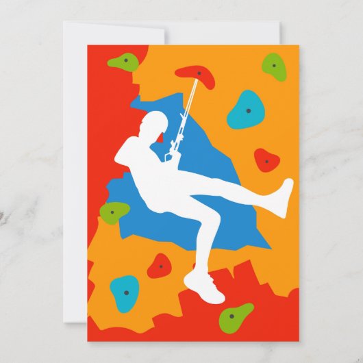 Rock Climbing Verjaardag Kaart (Achterkant)