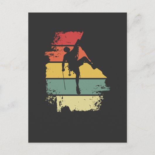 Rock Climbing Vintage Briefkaart (Voorkant)