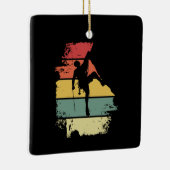 Rock Climbing Vintage Keramisch Ornament (Rechts)