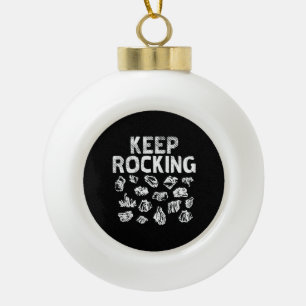 Rock Collector - Blijf Rocken  Keramische Bal Ornament