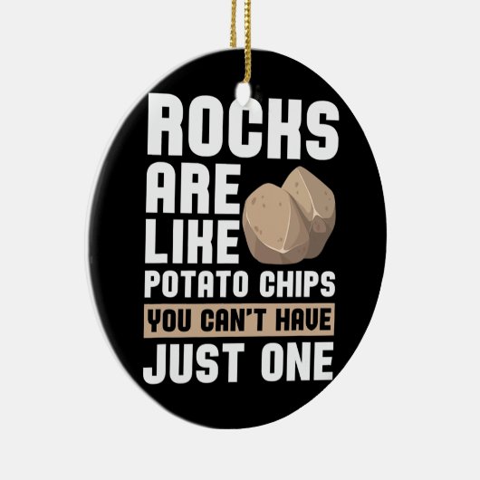 Rock Collector Geologist Mineral Fossils Rock Keramisch Ornament (Rechts)