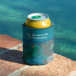 Rock Collector Humor Blauw Groen Marmersteen Blikjeskoeler