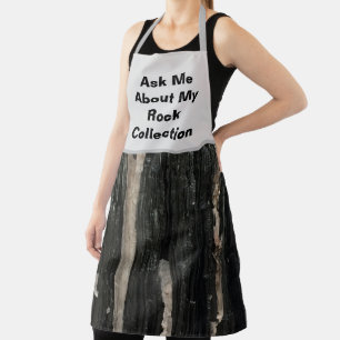 Rock Collector Humoristische Zwart Wit Gestreepte  Schort