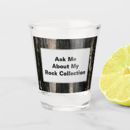 Rock Collector Humoristische Zwart Wit Gestreepte  Shot Glas