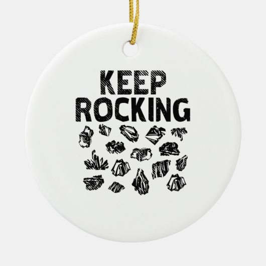Rock Collector - Keep Rocking Keramisch Ornament (Voorkant)