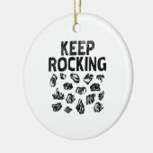 Rock Collector - Keep Rocking Keramisch Ornament (Links)